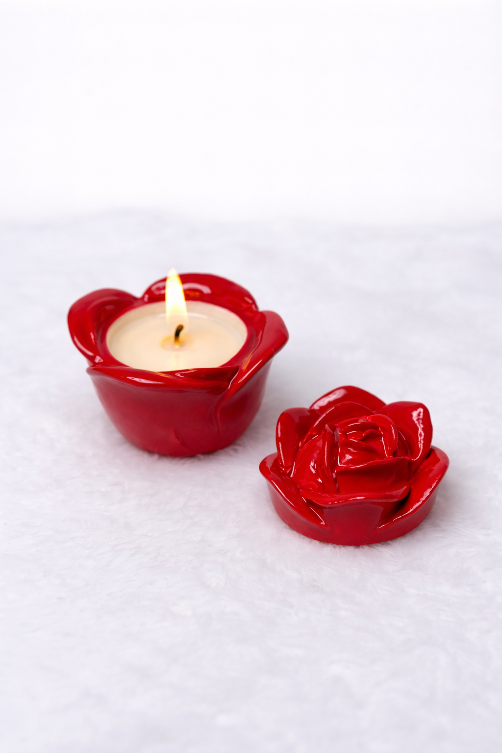 Red Rose Candle