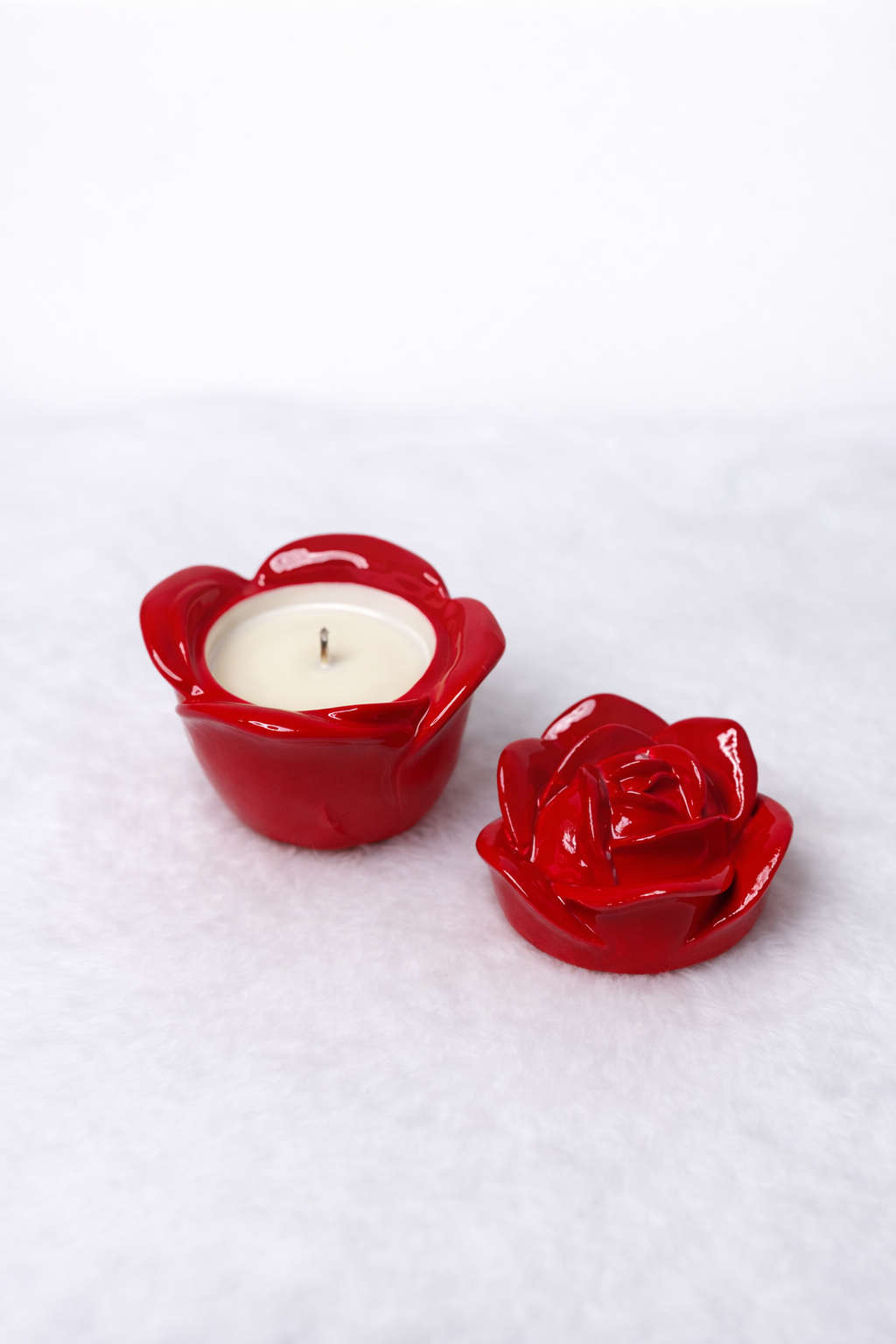 Red Rose Candle