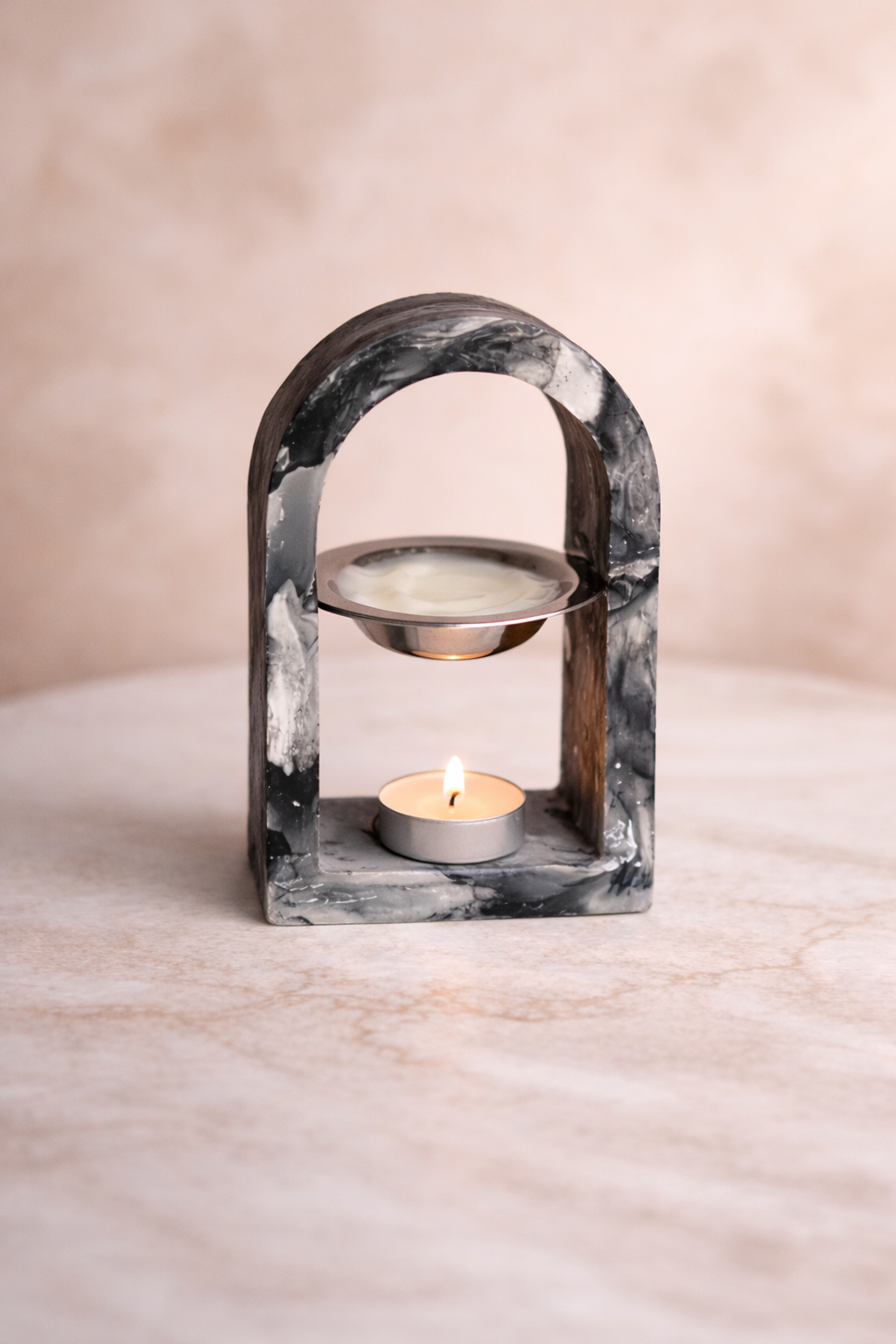 Marble wax burner