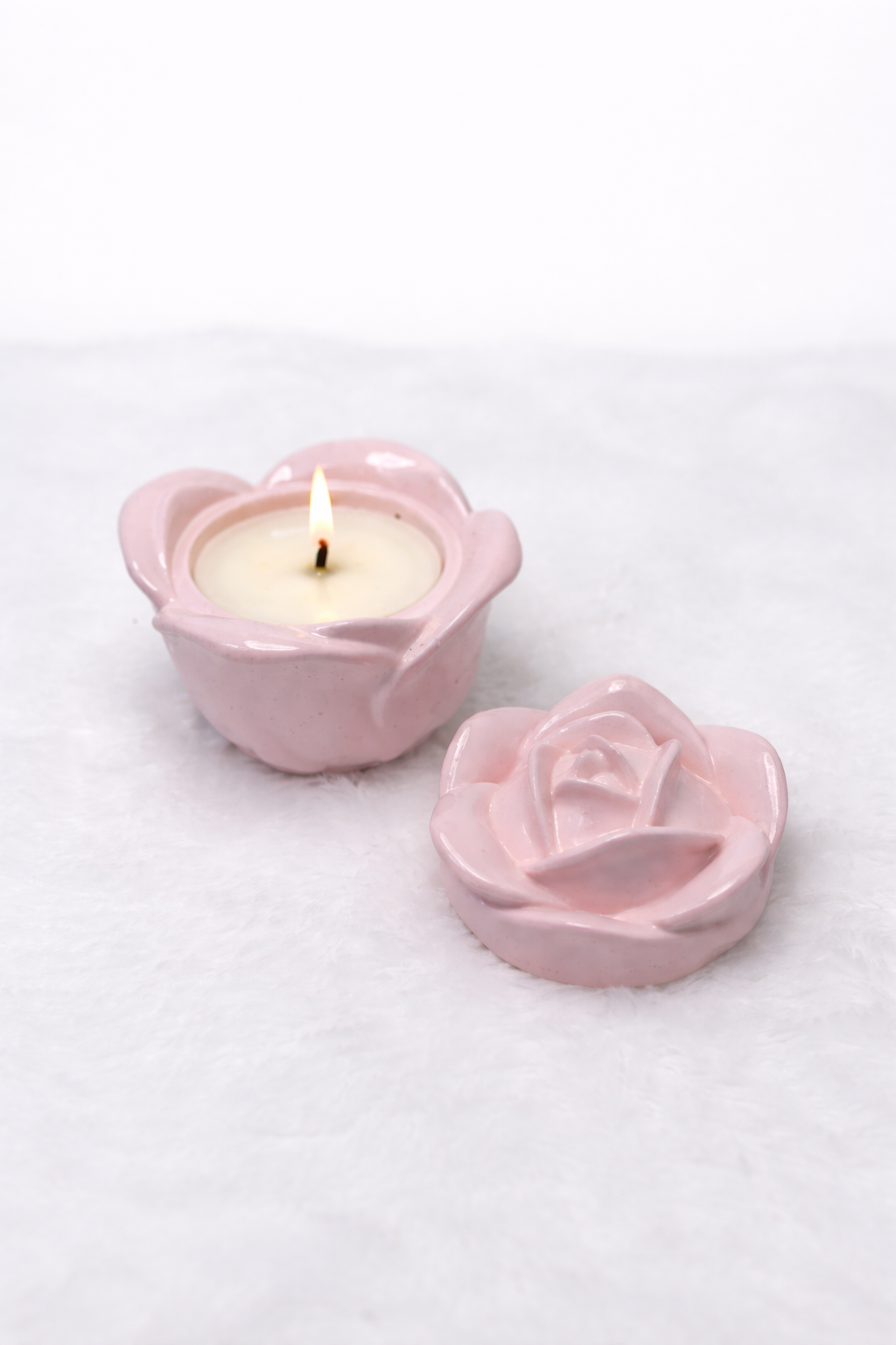 Pink Rose Candle